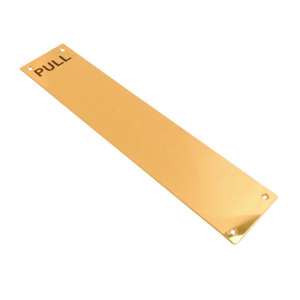 Finger Plate Screen Printed Pull Brass