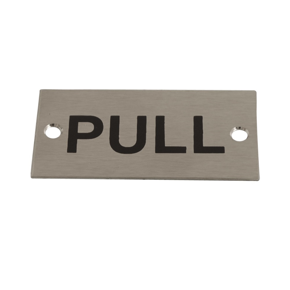 Sign Screen Printed Pull PSS 75x40mm