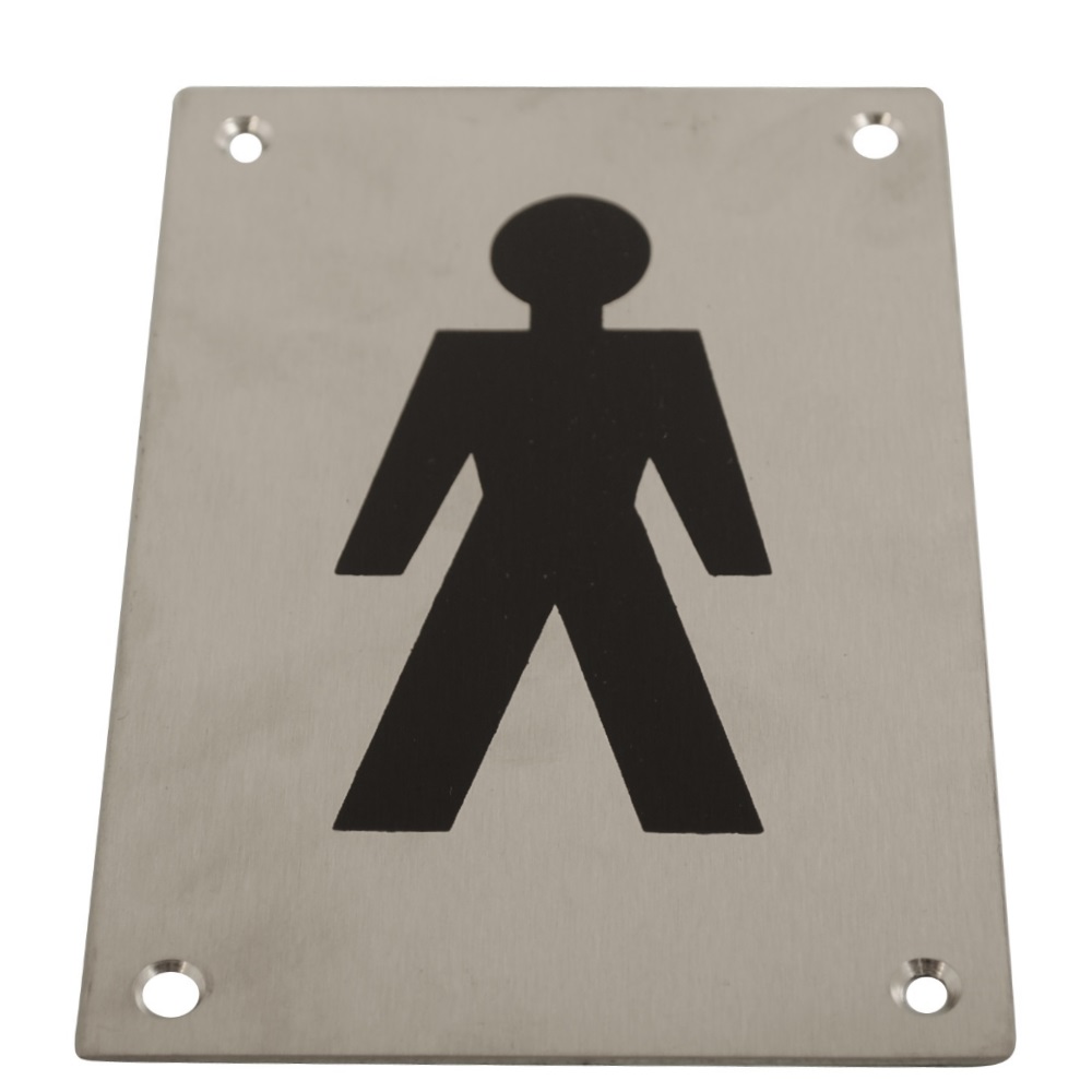 Sign Screen Printed Male SSS 150x100mm
