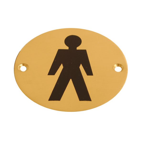 Disc Screen Printed Male Brass 76mm