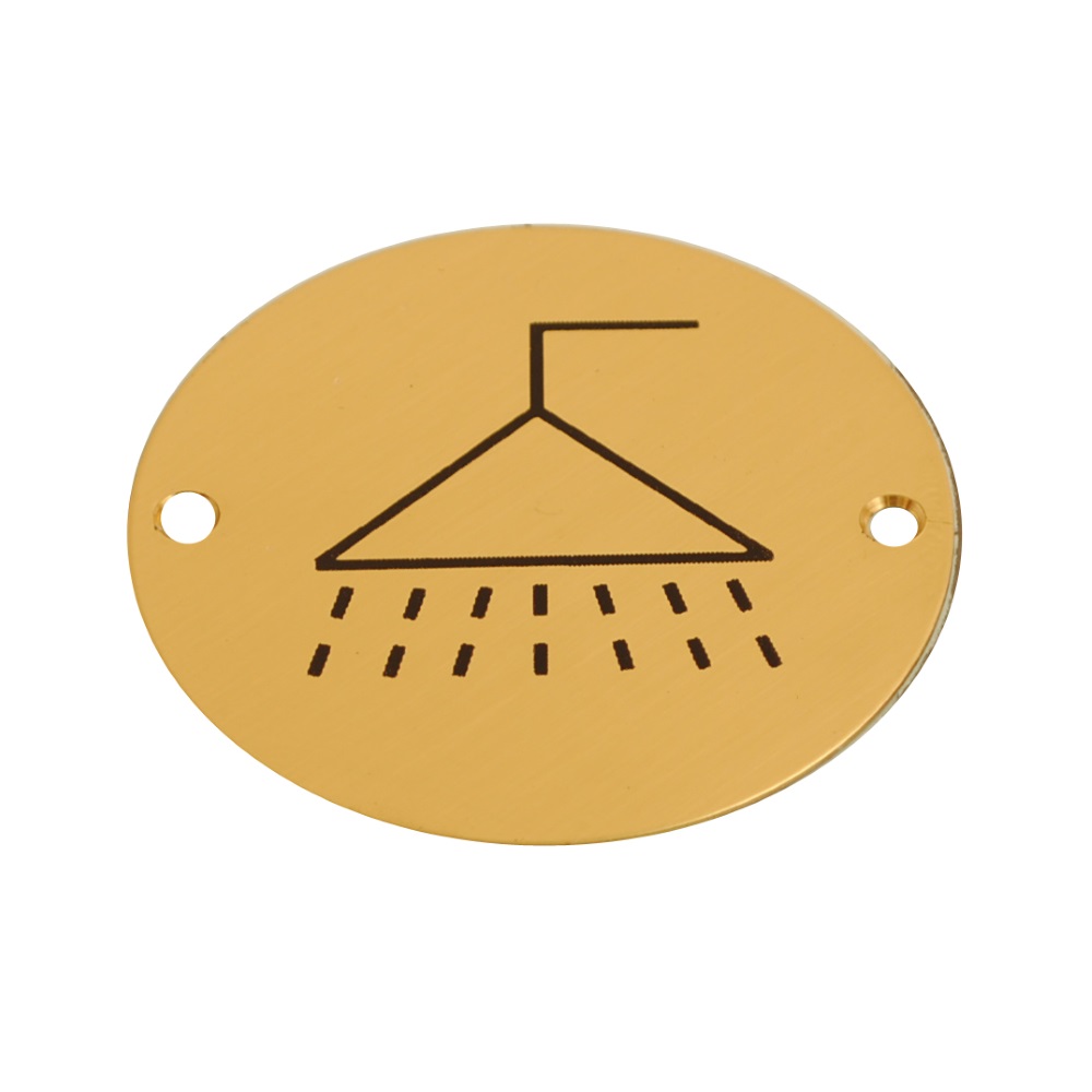 Disc Screen Printed Shower Brass 76mm