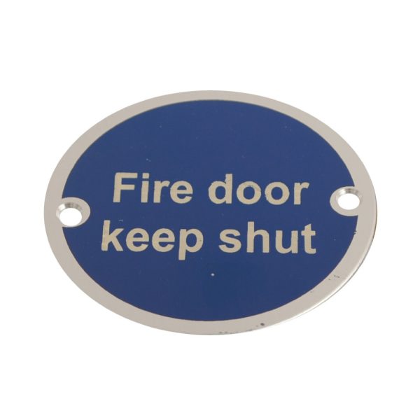 Disc Fire DoorKeep Shut SAA 76mm