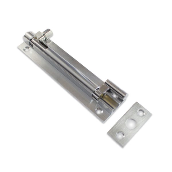 25mm Barrel Bolt Necked Satin Chrome