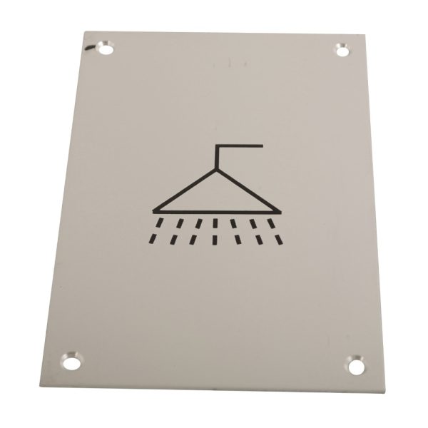 Sign screen Printed Shower SAA 150x100mm
