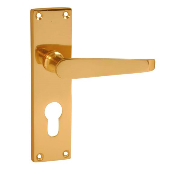 Victorian Straight Lever EURO Brass 150mm