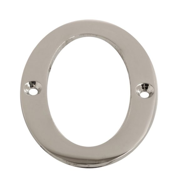 Numeral Figure 0 Chrome 75mm