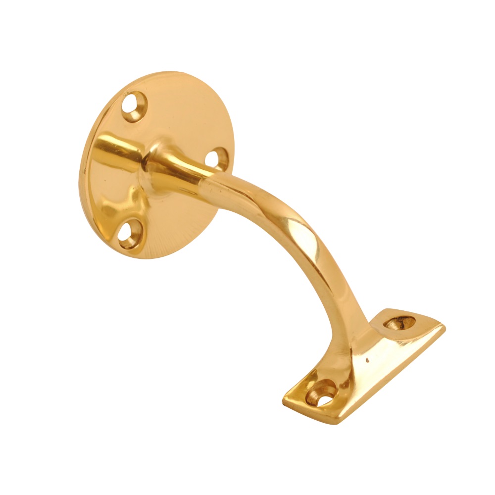 Handrail Bracket Brass 63mm