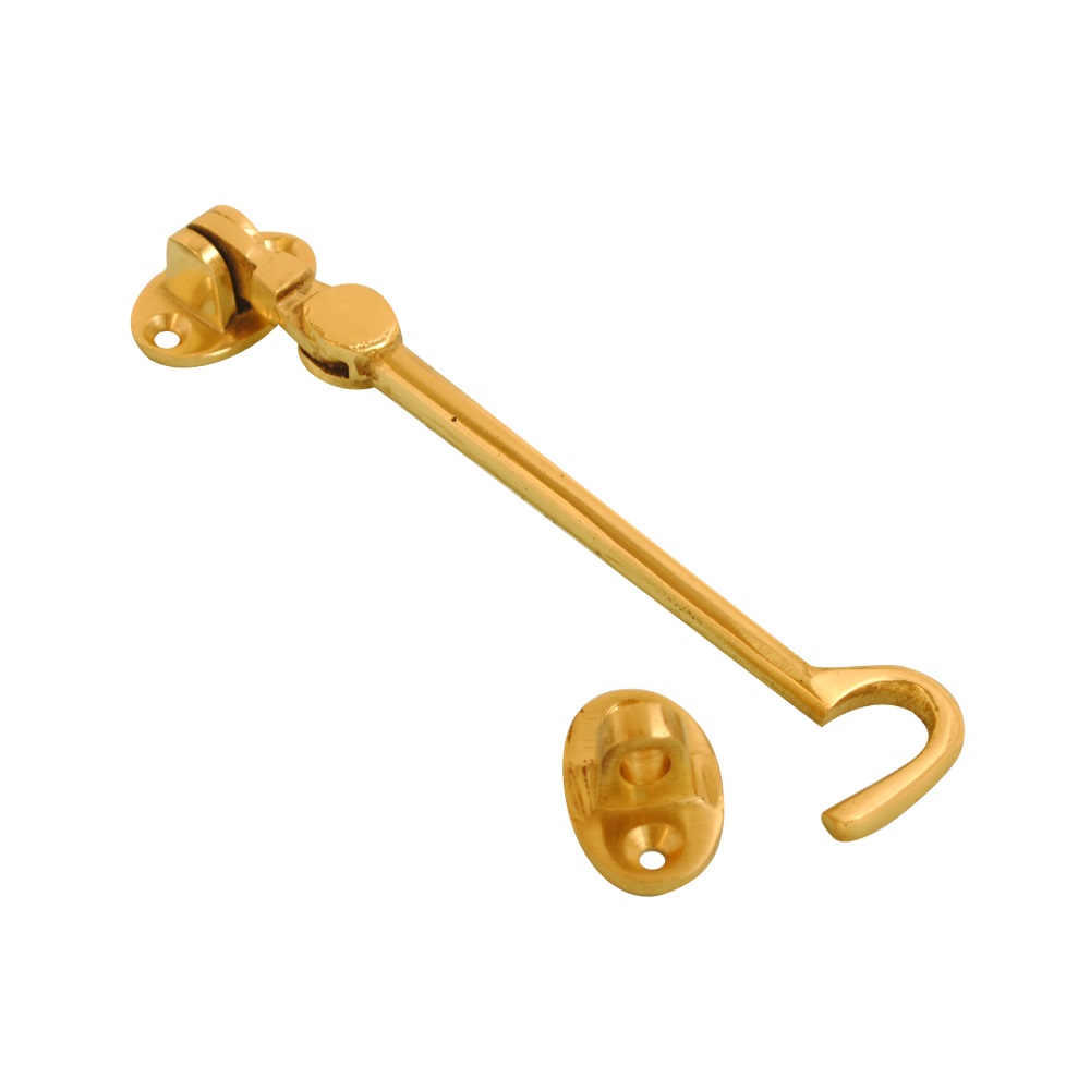 Cabin Hook Silent Pattern Brass 200mm