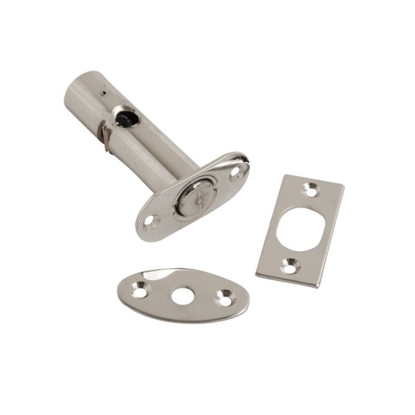 Door Security Bolt Radius End Chrome 58mm