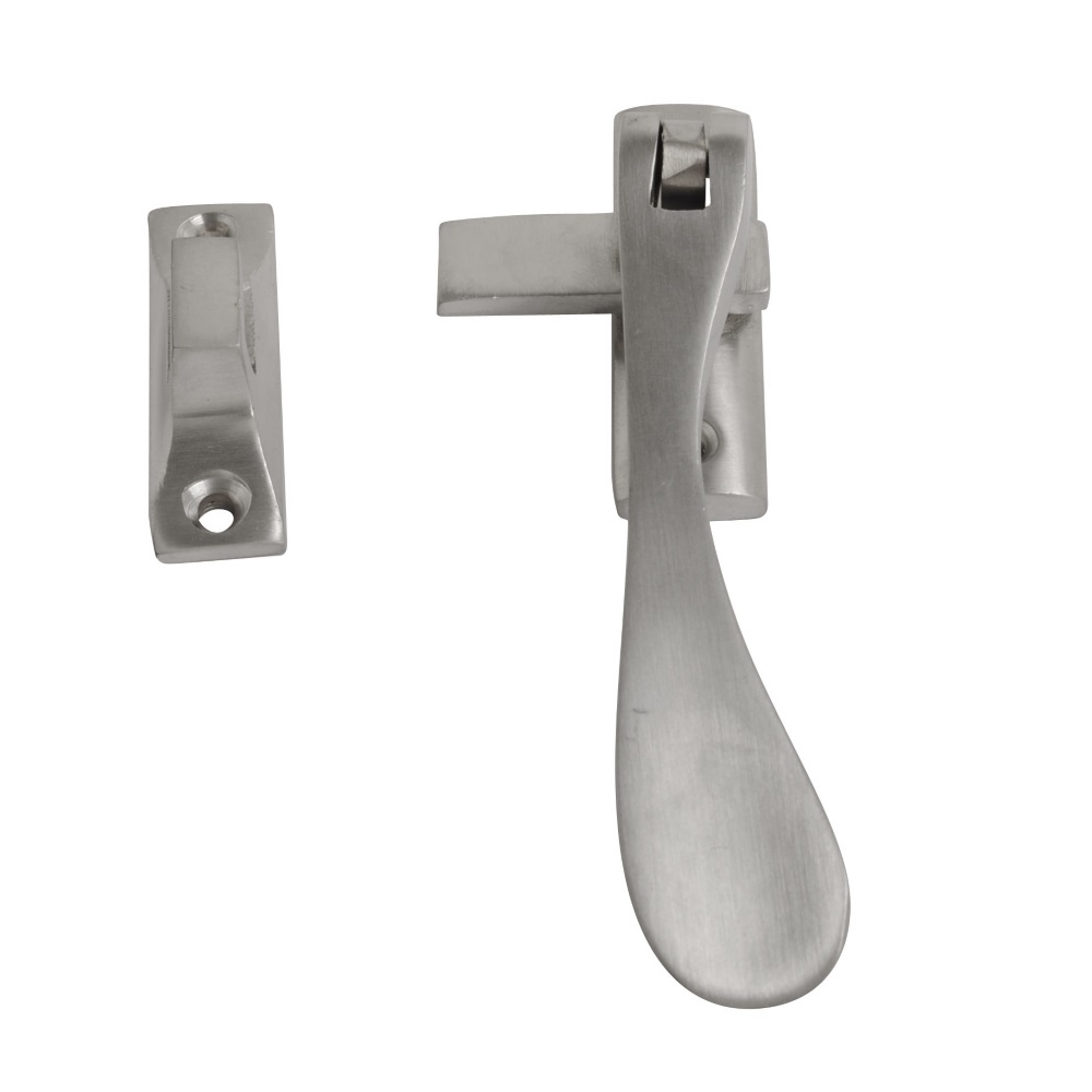 Victorian Hook & Mortice Fastener Satin Chrome 100mm