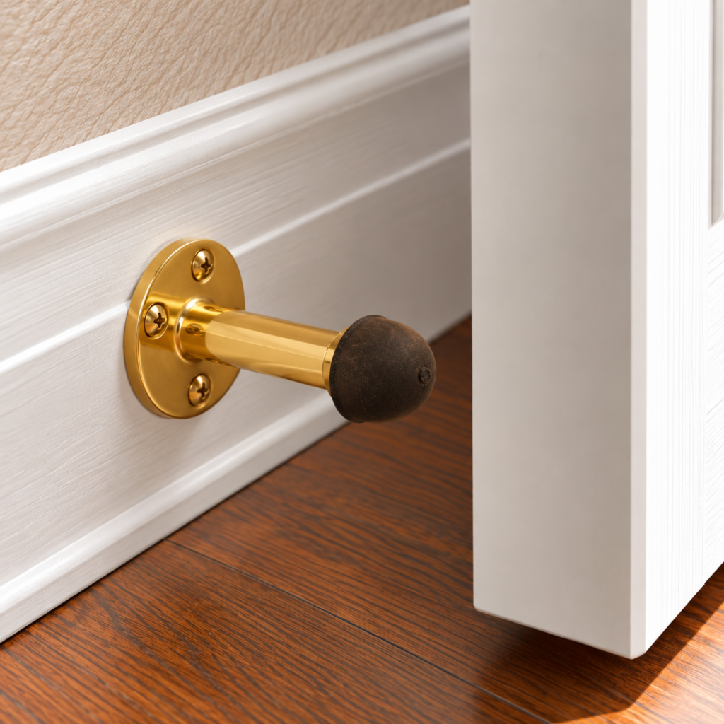 75mm Projection Door Stop in Brass