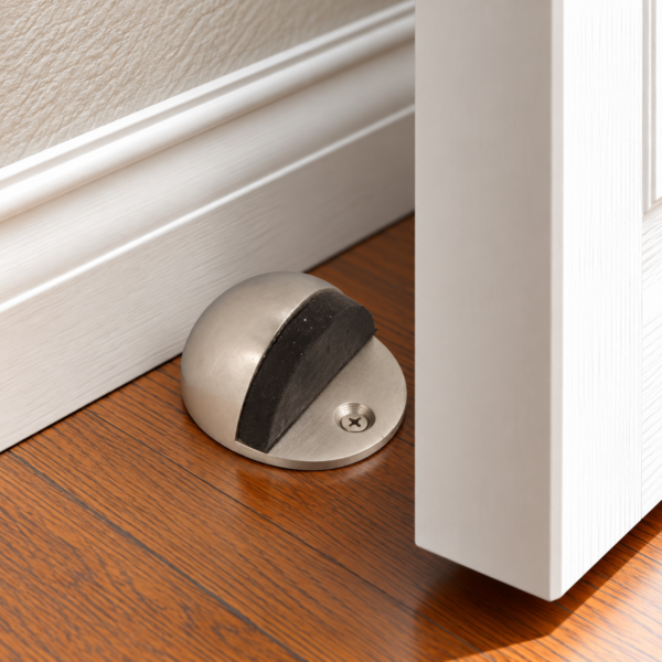 38mm Hooded Door Stop in Satin Anodised Aluminium