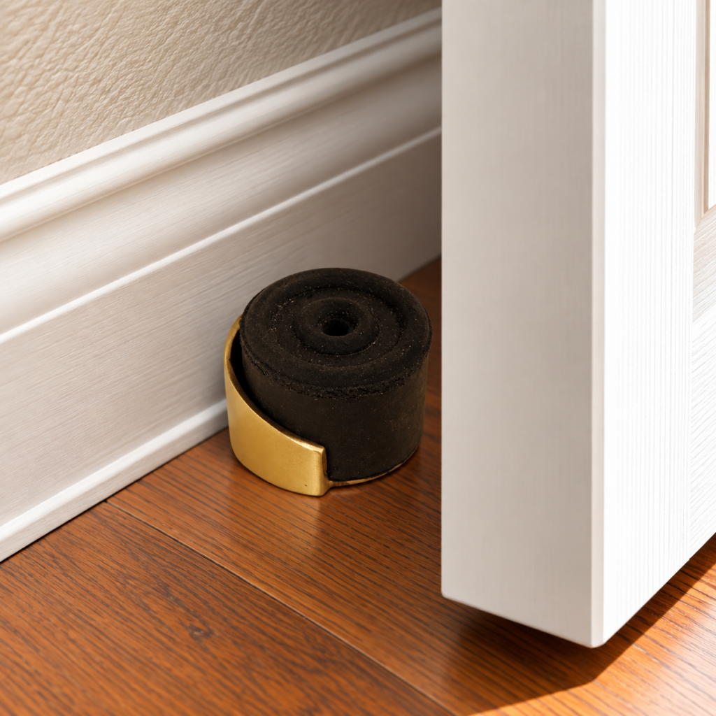 33mm Shielded Door Stop in Brass
