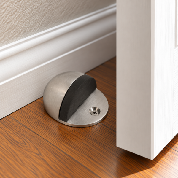 38mm Hooded Door Stop in Satin Chrome