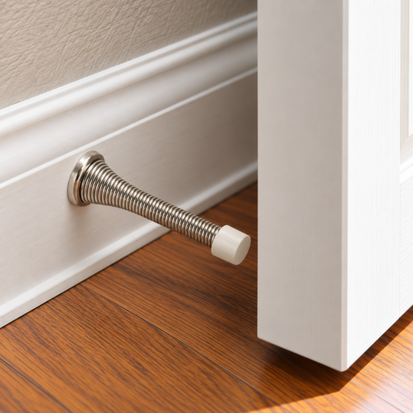 75mm Spring Door Stop in Chrome