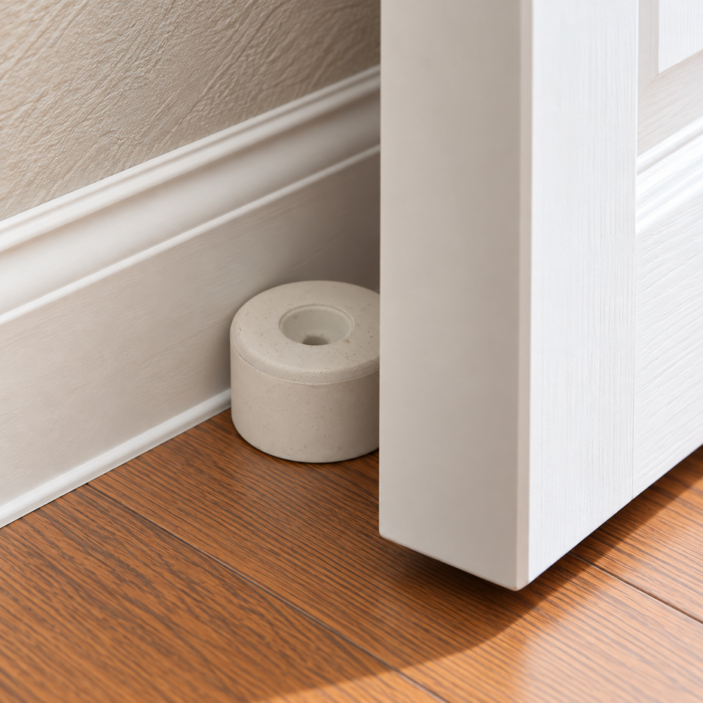 Rubber Door Buffers in White