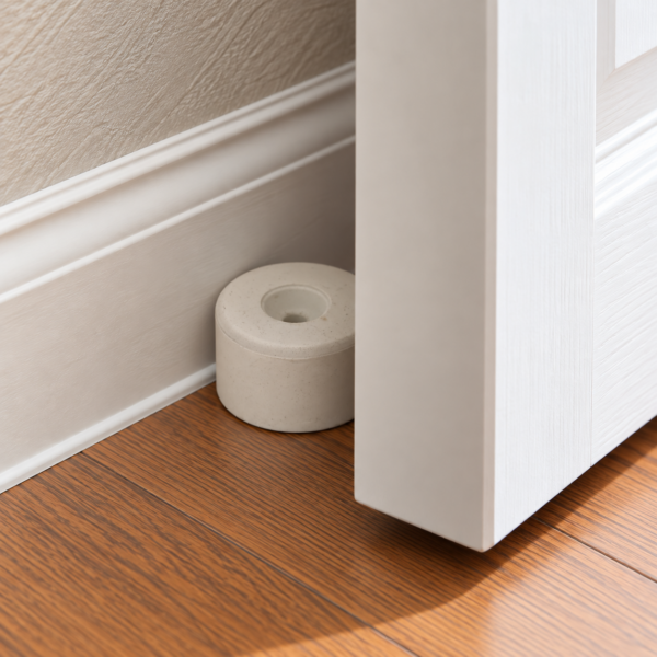 Rubber Door Buffers in White