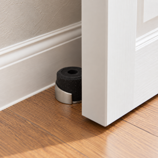 33mm Shielded Door Stop in Satin Chrome
