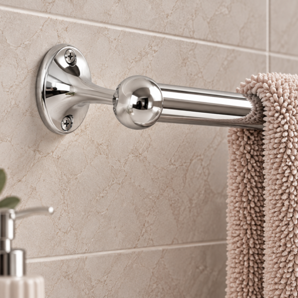 Towel Rail End Fixings in Chrome