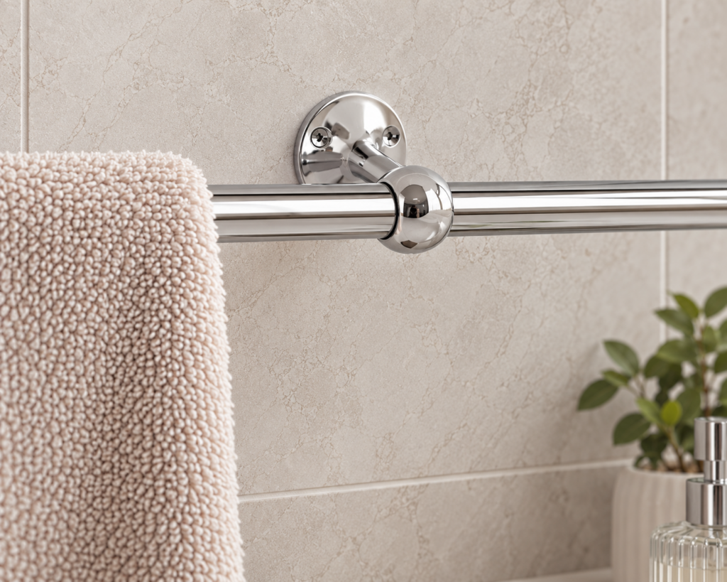 Towel Rail Centre Fixings in Chrome