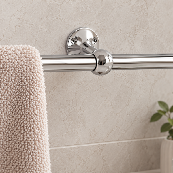Towel Rail Centre Fixings in Chrome