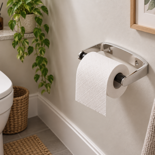 Heavy Duty Toilet Roll Holder in Chrome