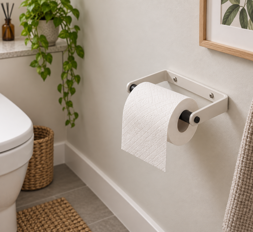 Toilet Roll Holder in White