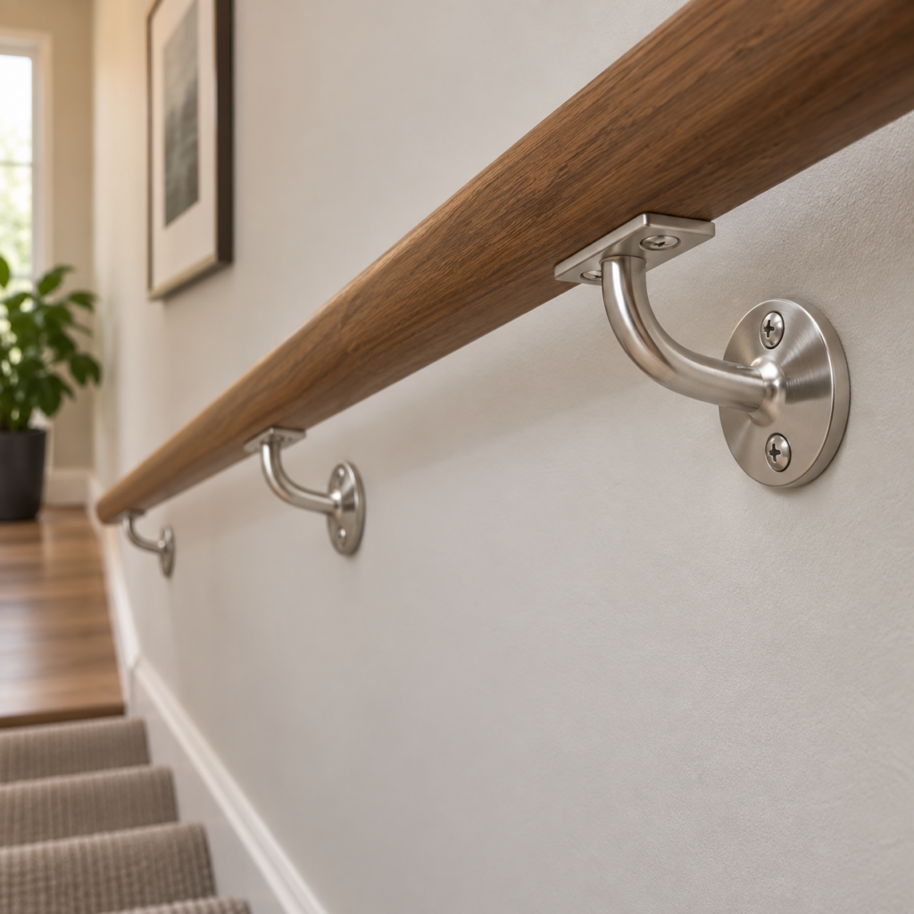 63mm Heavy Duty Handrail Bracket in Polished Anodised Aluminium