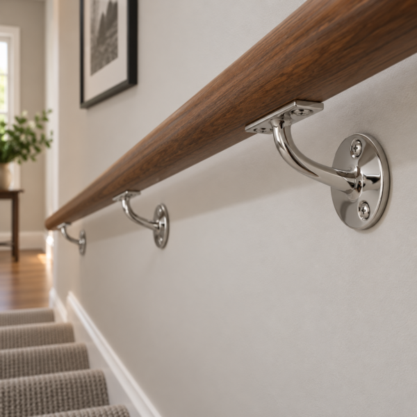 Heavy Duty Handrail Brackets in Polished Chrome