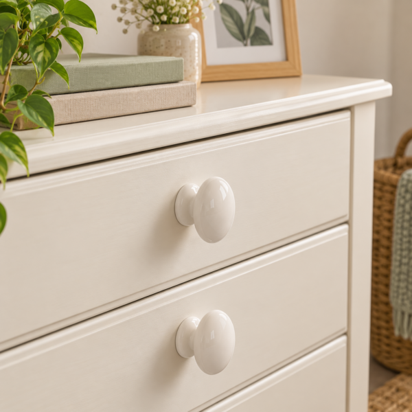 Ceramic Knobs in White