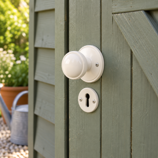Rim/Mortice Knob Set in White