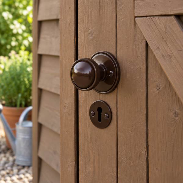 Rim/Mortice Knob Set in Brown