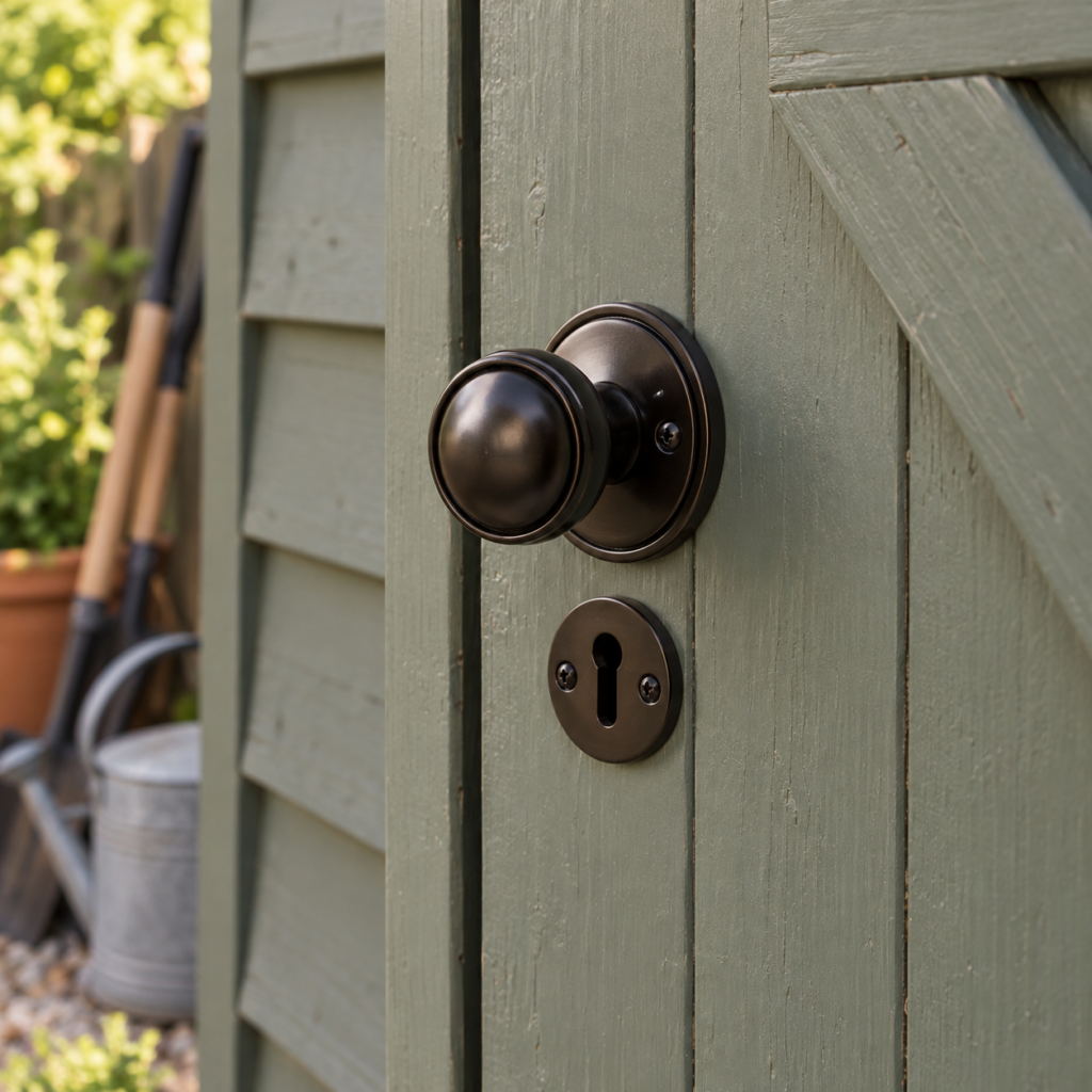 Rim/Mortice Knob Set in Black