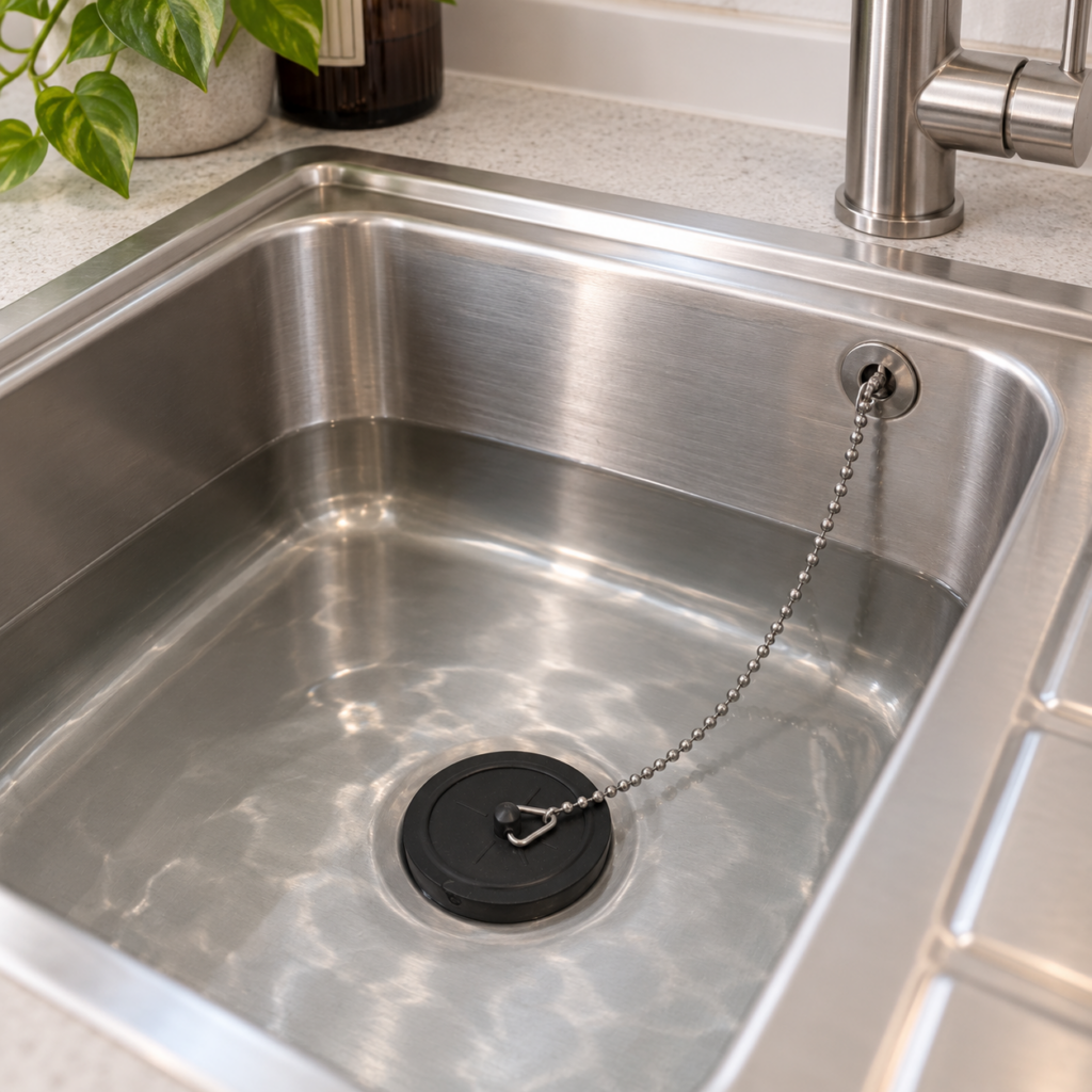 44mm Basin Plug in Black