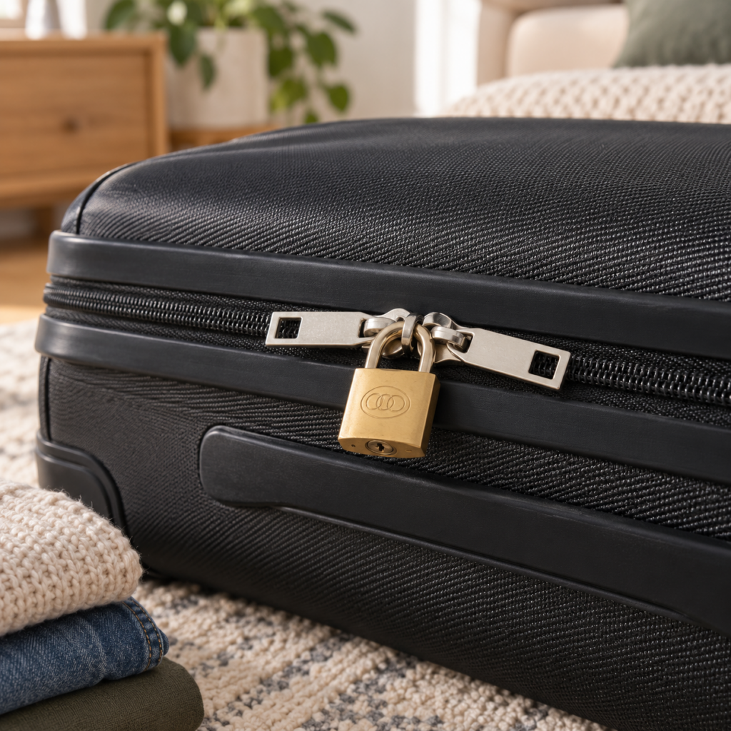 25mm Tri-Circle Padlock in Brass