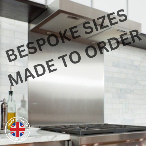 Satin Stainless Steel Cooker Splashback - Bespoke Sizes up to 1200 mm Made to Order